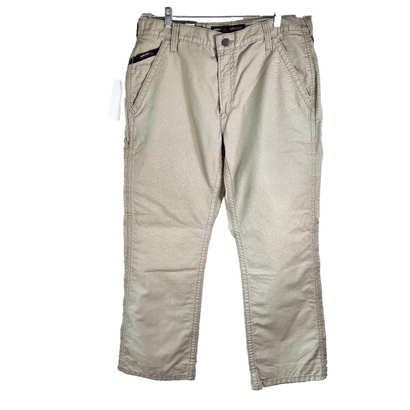 Ariat Low Rise Boot Flame Resistant Khaki Work Pant Cat 2 Size 34/30 NWT - Picture 1 of 16